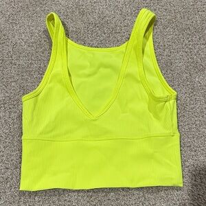 Lululemon Athletica Yellow Ribbed Top